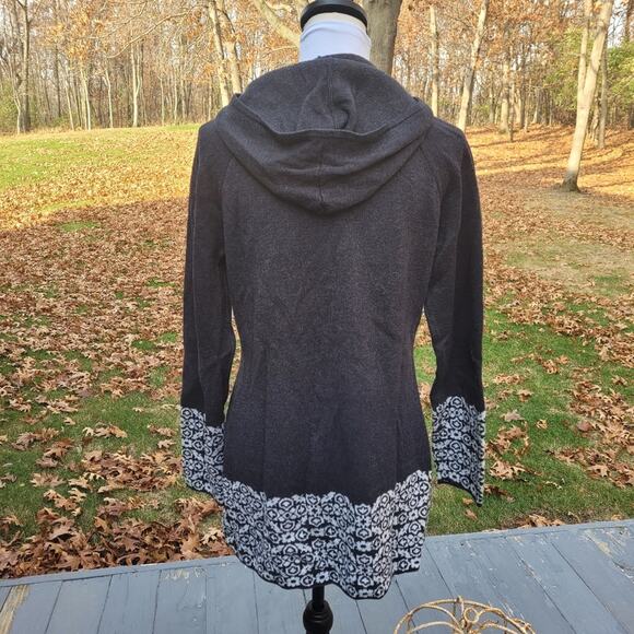 Cynthia Rowley Hooded Nordic Zip Cardigan size Medium - Picture 5 of 16